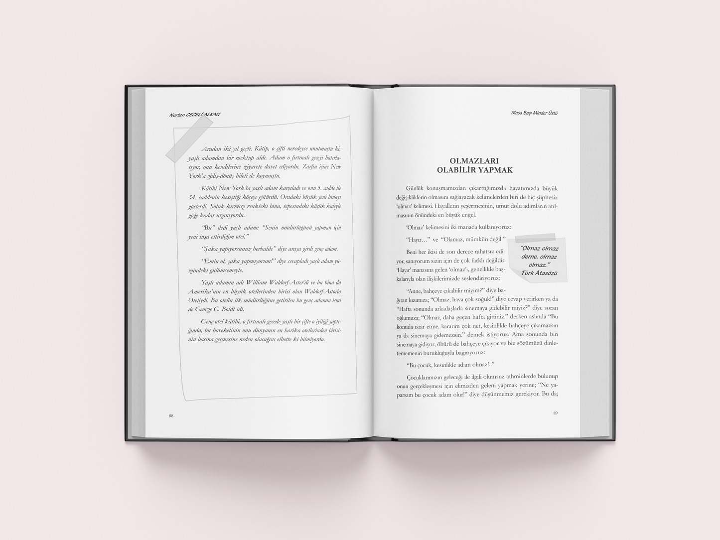 Masa Başı Minder Üstü